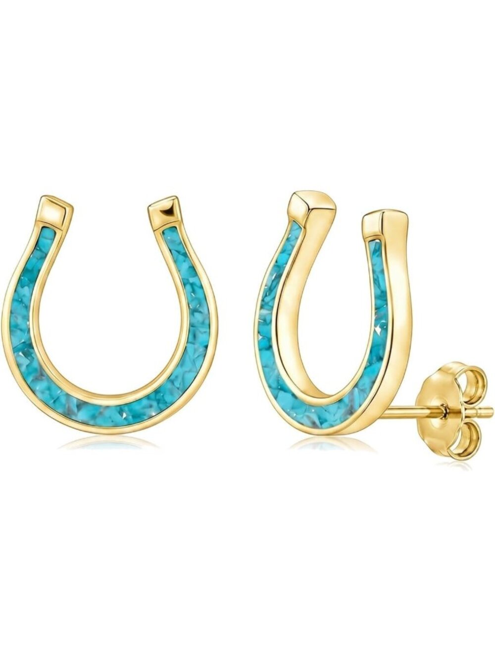 Horseshoe Stud Earrings for Women | Unique Horse Jewelry Gift | Equestrian Style